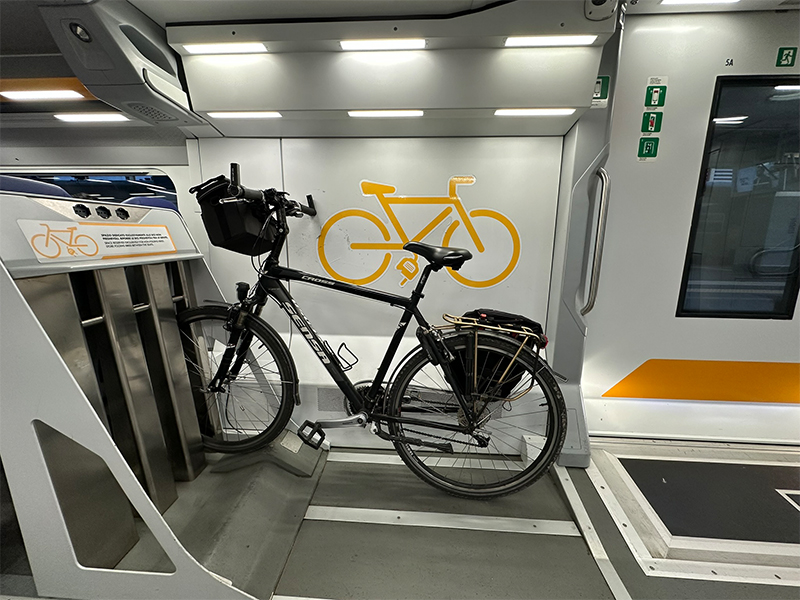 Met de fiets in de trein in Italië